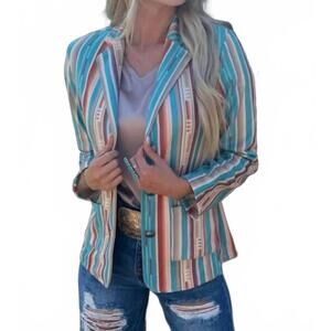 NEW STERLING KREEK serape lights blazer in multi